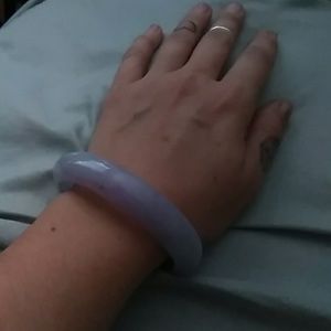 Lavender jade bangle